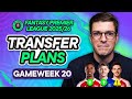 MY FPL GW20 TRANSFER PLANS! 📝 Between rolling and a -4? 😂 | Fantasy Premier League Tips 2025/26