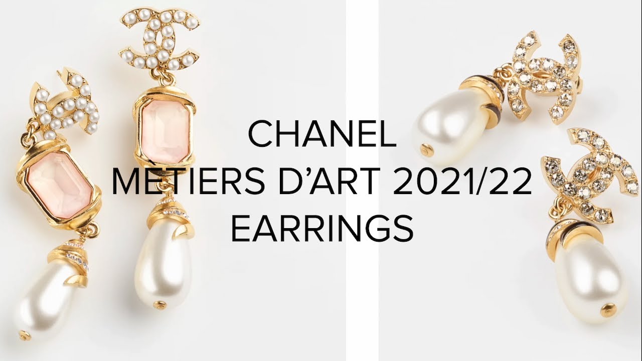 CHANEL CC Stud Earrings in Pale Gilded Metal at 1stDibs  chanel stud earrings  uk chanel earrings uk chanel c studs