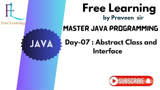 Day 7: Java Abstract Class and Interface | Free Learning #pantechelearning