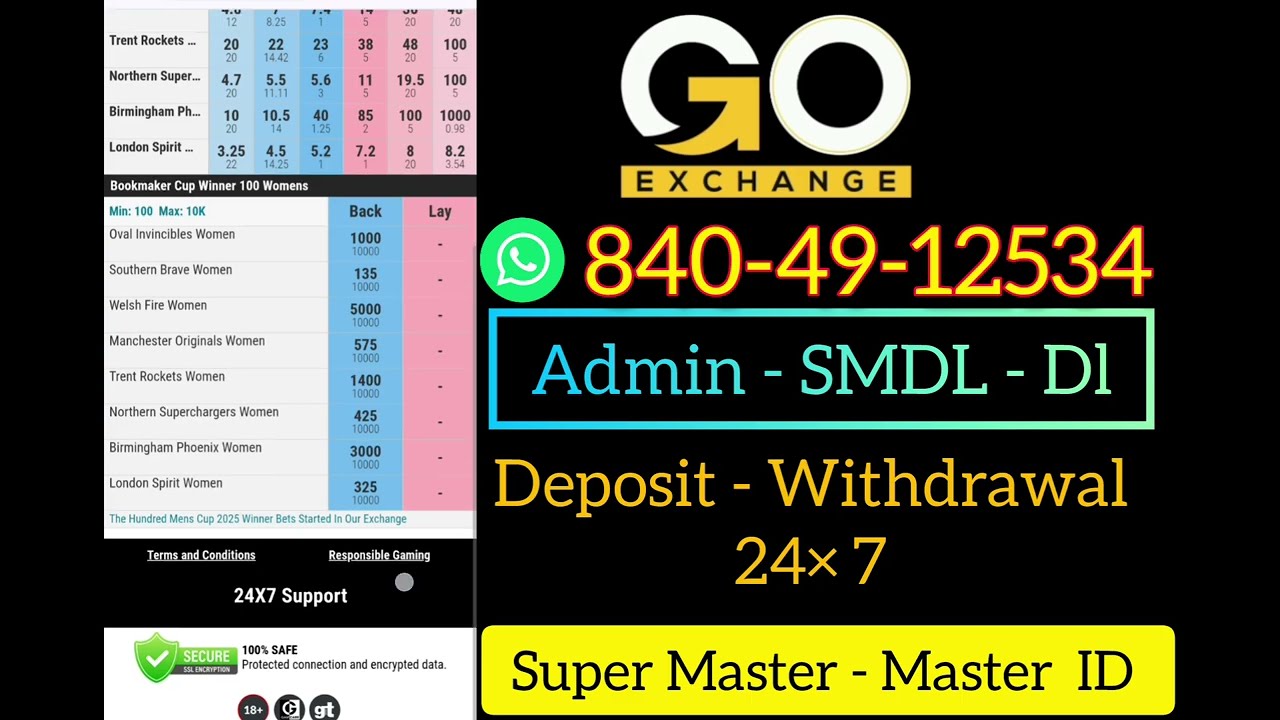 Go exchange id kaise banaye?How to create go exchange9 ID's.Supermaster Id,Master I'd,User I'd.