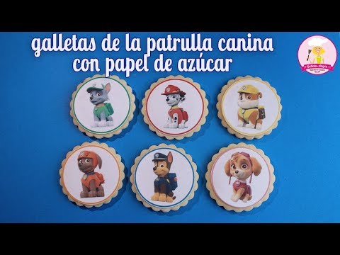 DECORAR CON PAPEL DE AZUCAR : PATRULLA CANINA 🐾 | GALLETAS ALEGRA - YouTube