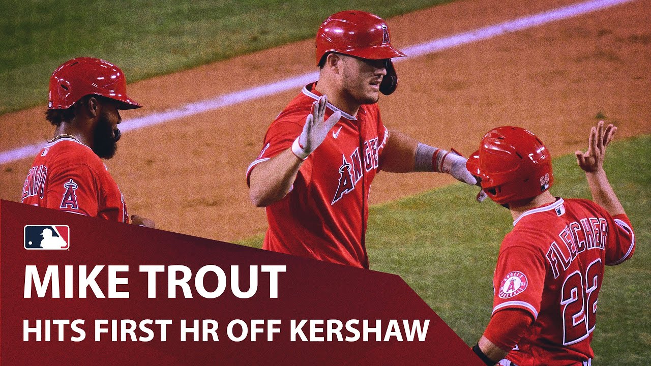 Mike Trout launches FIRST career home run off of Clayton Kershaw