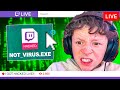 HACKING Little Brother's Twitch Stream! *PRANK*