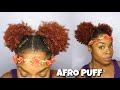 Double Afro Puffs on Natural Hair using HONEY BABY NATURALS | Tam Kam