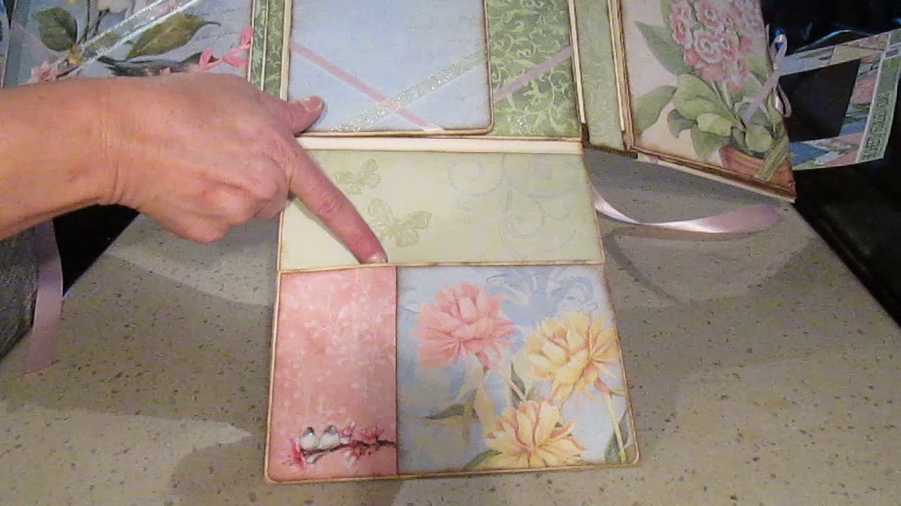 Scrapbooking mini flip album Suzan Widget's Designer Paper Floral collection from K&Company scrapbooking tiendas