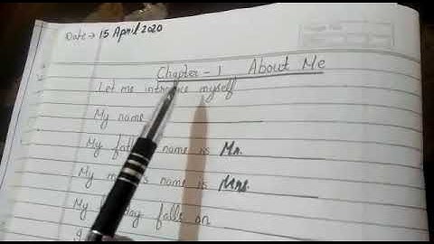 Class2, EVS,Chapter-1,About Me