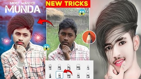 HDR Face Smooth Skin whitening photoEditing || Autodesk Sketchbook RealisticHair Editing Tutorial 😱