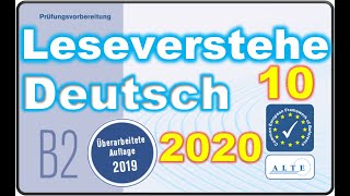 Telc B2 Prüfung Modelltest (10) B2 allgemein Leseverstehen Deutsch 15.07.2020