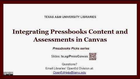 Integrating Pressbooks Content and Assessments in Canvas