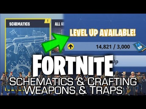 fortnite crafting schematics weapons traps resources evolution ingredients all explained - fortnite schematics for sale