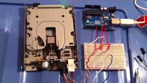Floppy Stepper Motor Controlled with Arduino UNO
