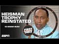 🏆 THE RIGHT THING! 🏆 Stephen A. loves seeing the Heisman’s return to Reggie Bush | First Take