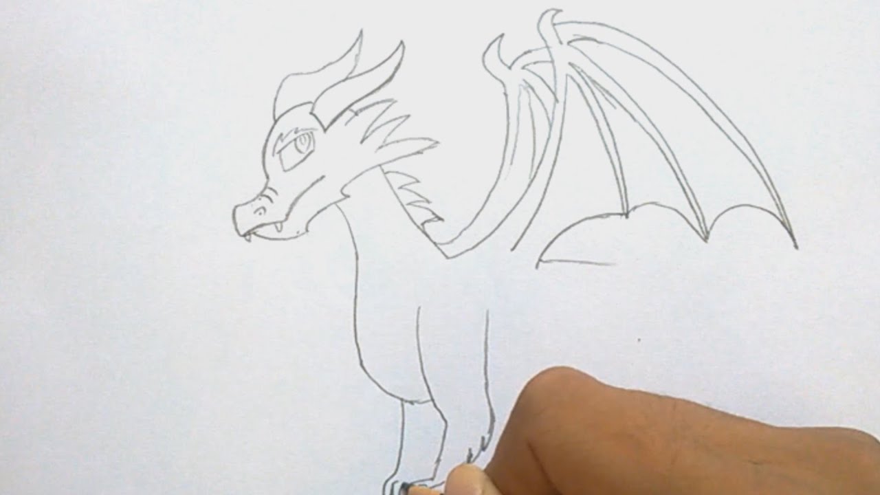 How To Draw A Dragon Step By Step And Easy Youtube