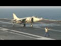 Sea Harrier landing on Charles de Gaulle