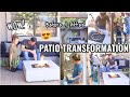 COMPLETE PATIO MAKEOVER!!😍 BEFORE AND AFTER OF OUR ARIZONA FIXER UPPER | PATIO BEAMS INSTALL