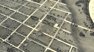 Marquette Michigan 1897 Panoramic Bird's Eye View Map 7058