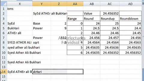 Lecture no 8 Function Lecture No 2 Ms Excel 2007 Training in Urdu Excel