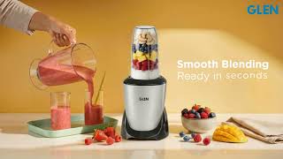 Glen Nutri Blender Mixer Grinder 900W, 2 Unbreakable Jars | Dual SS Blades Smoothie Maker - SA4048UT