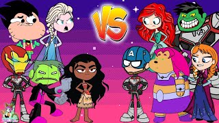 Teen Titans Go! vs. We Bare Bears and friends! Cartoon Character Swap - SETC