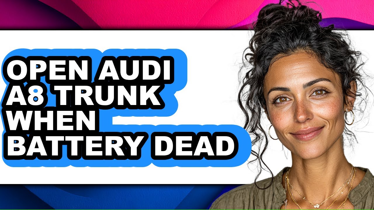 How to Open Audi A8 Trunk When Battery Dead (Only Way)