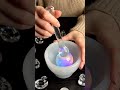 【4K】【ASMR】Aurora Quartz Flattening in Glass Mortar | Iridescent Glow &amp; Crystal Reflections