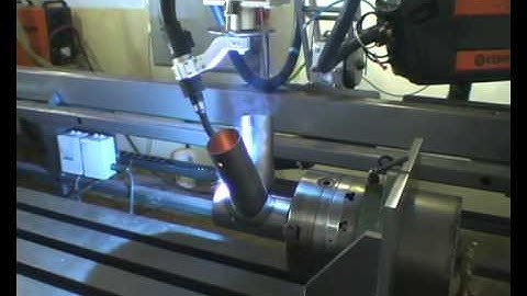 Welding robot with LinuxCNC in action