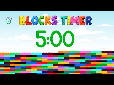 5 Minute Timer for Kids Classroom | Blocks Visual Timer 🧱