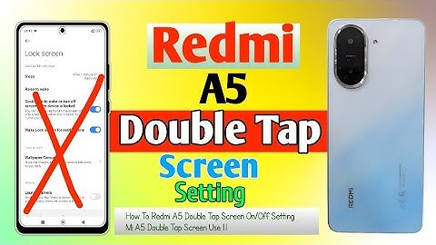 How To Redmi A5 Double Tap Screen On/Off Setting || Mi A5 Double Tap Screen Use || 2025
