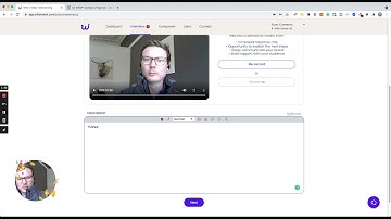 Creating a one-way video interview in 4 minutes