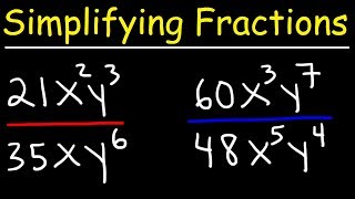 Simplifying Algebraic Fractions