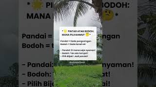 Pintar Atau Bodoh nasehat motivation