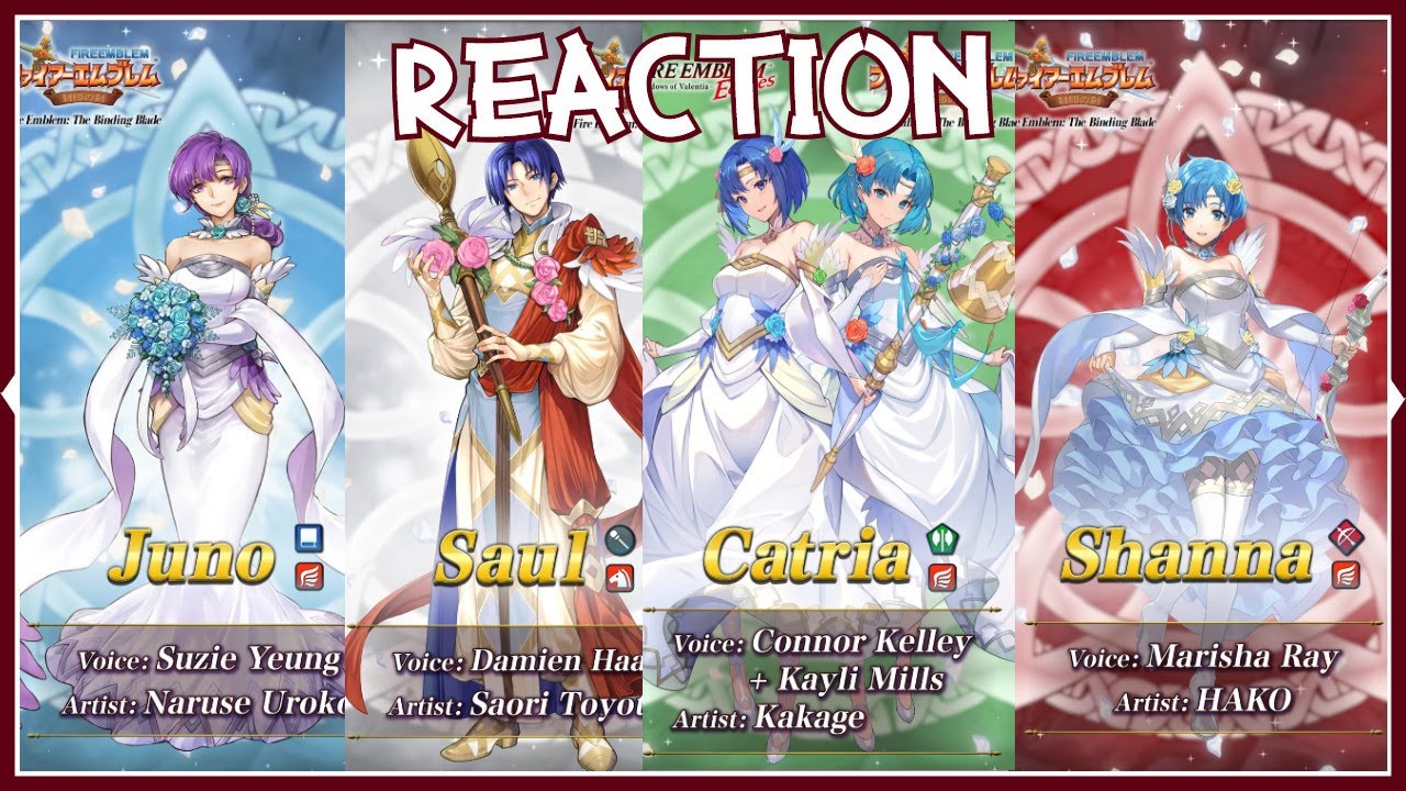 REACTION | Fire Emblem Heroes - Special Heroes (Bridal Grace) - Feat. Catria, Shanna, Saul & Juno!