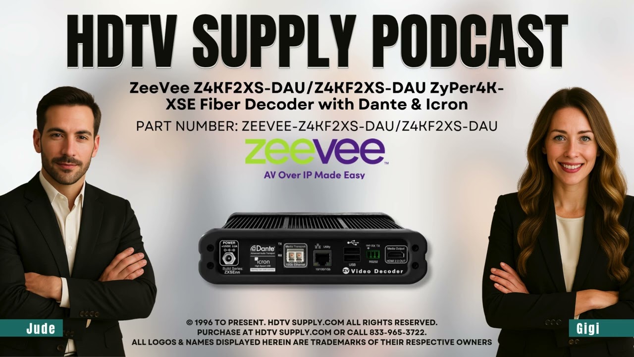 Digitallyページ ZeeVee Z4KCXS-D ZyPer4K-XSE Decoder (Rev 1) - YouTube
