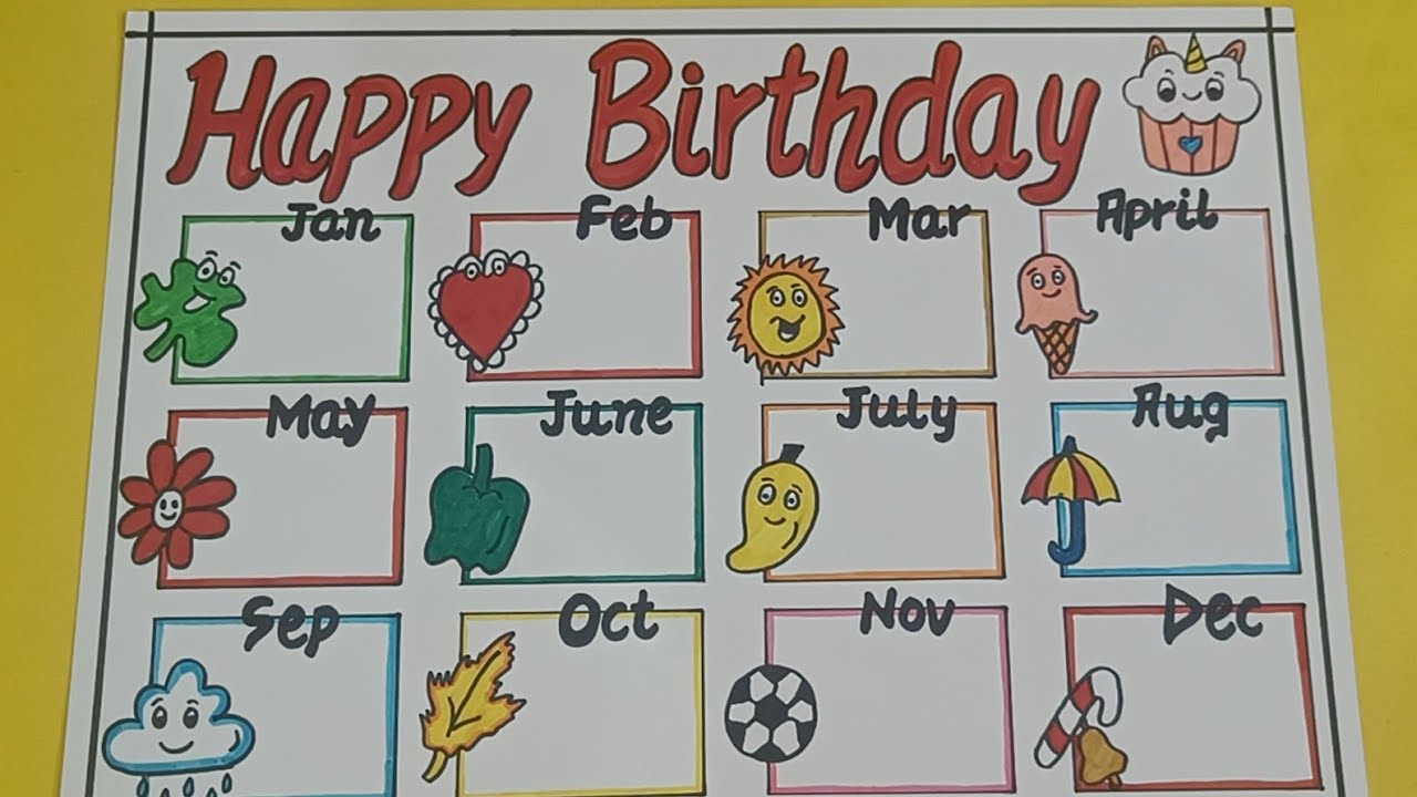 birthday-chart-ideas-for-school-board-birthdaychart-chart-youtube