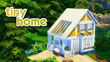 Rustic Modern Tiny Home - The Sims 4: Speed Build w/CC Links