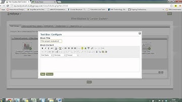 Mahara: Add a Text Box