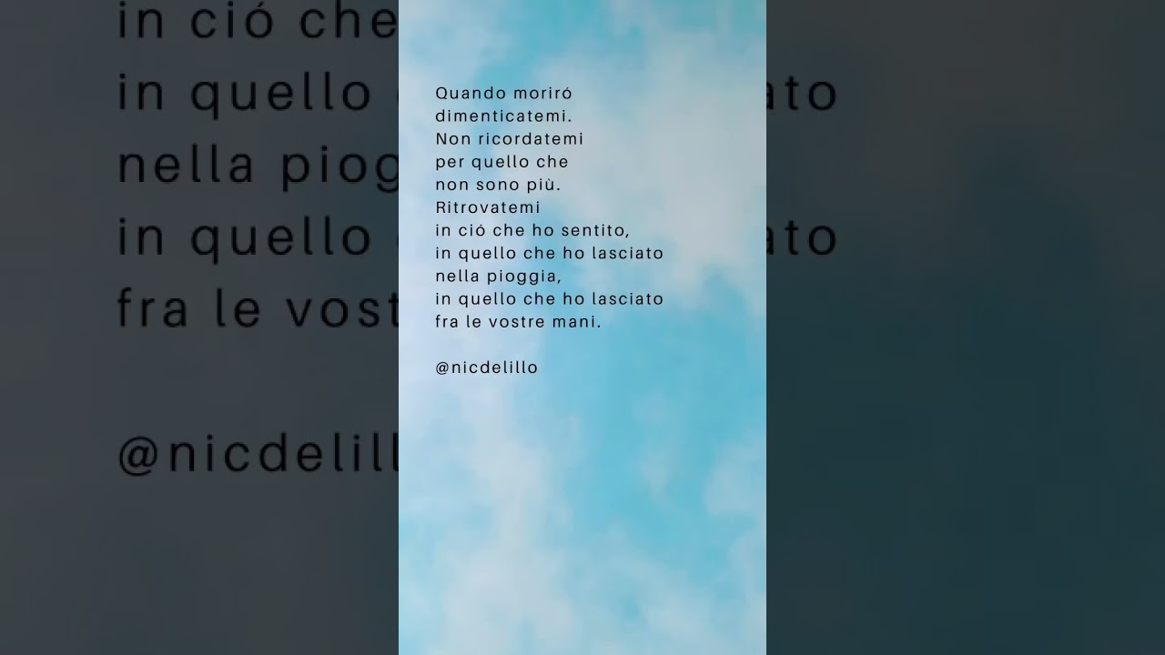 Poesia per i giorni del dolore e della perdita 🌺