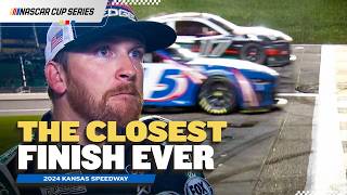 Nose-To-Nose Finish Makes Nascar History 2024 Kansas Final Laps