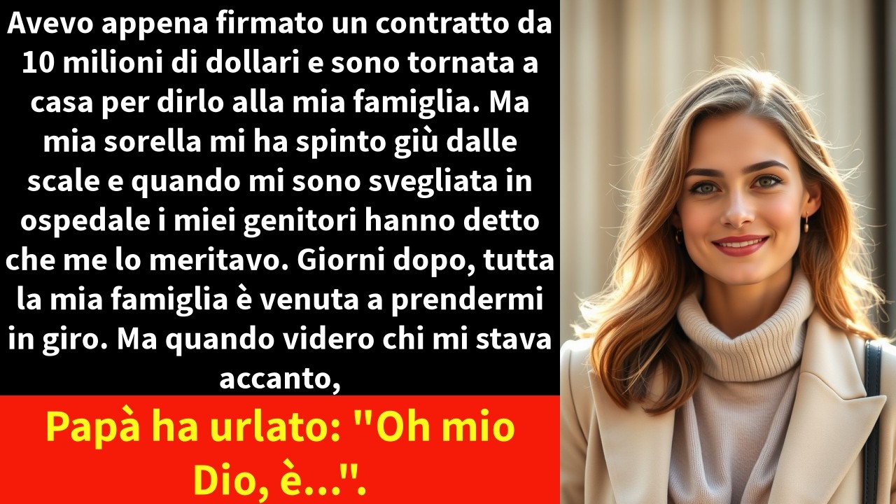 Ho firmato un contratto da dieci milioni di dollari, e pochi minuti dopo mia sorella mi ha spinta giù dalle scale di casa dei miei genitori. Mi sono svegliata in terapia intensiva quattro giorni...