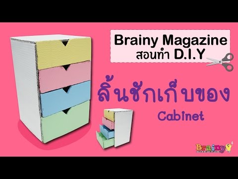 Brainy Magazine - Cabinet form crate paper มาทำชั้นใส่ของจากกระดาษลังกัน