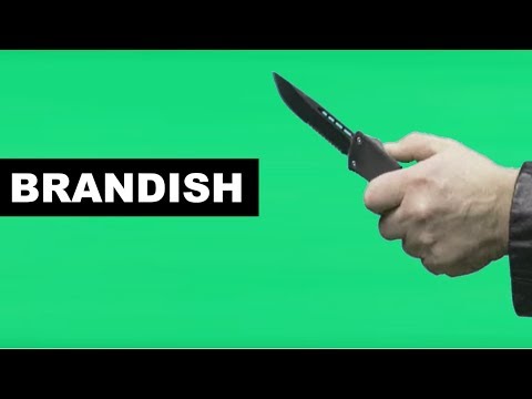 Learn English Words - BRANDISH - Meaning, Vocabulary Lesson with Pictures and Examples