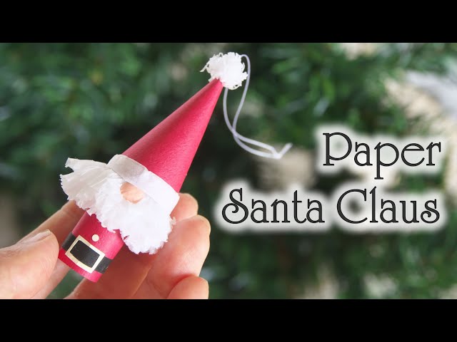 紙で作るサンタクロースのオーナメントの作り方 - How to Make Paper Santa Claus