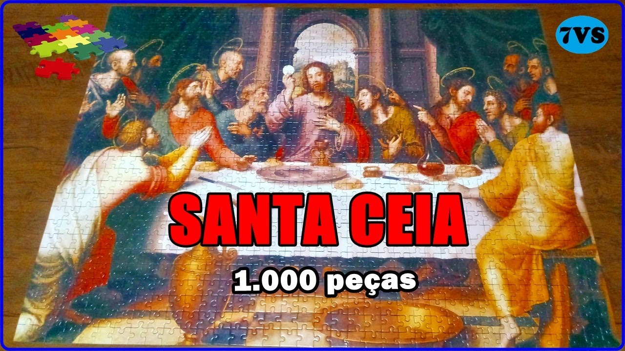 Quebra-Cabeça - 1000 Peças - Santa Ceia - Grow