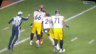 Crazy Brawl on Thursday Night Football Pittsburgh Steelers Cleveland Browns Fight 11/14 TNF