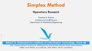Lecture 5 Operations Research | Linear Programming Problem | Simplex Method Part II