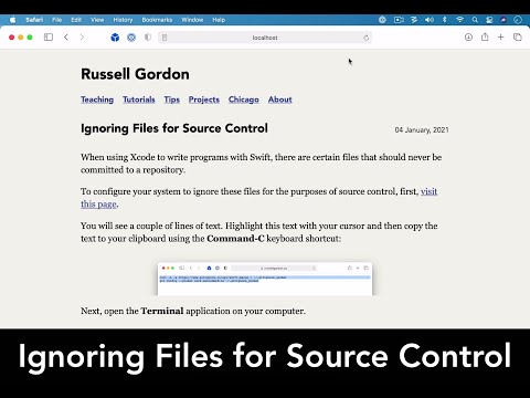 Ignoring Files for Source Control