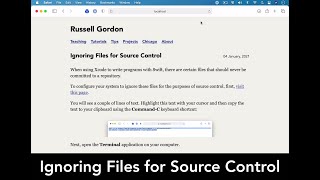 Ignoring Files for Source Control