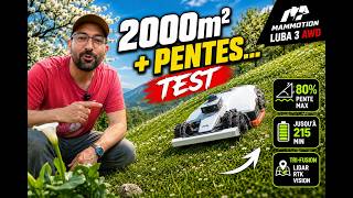 Test LUBA 3 AWD : un robot tondeuse puissant pour grand terrain en pente