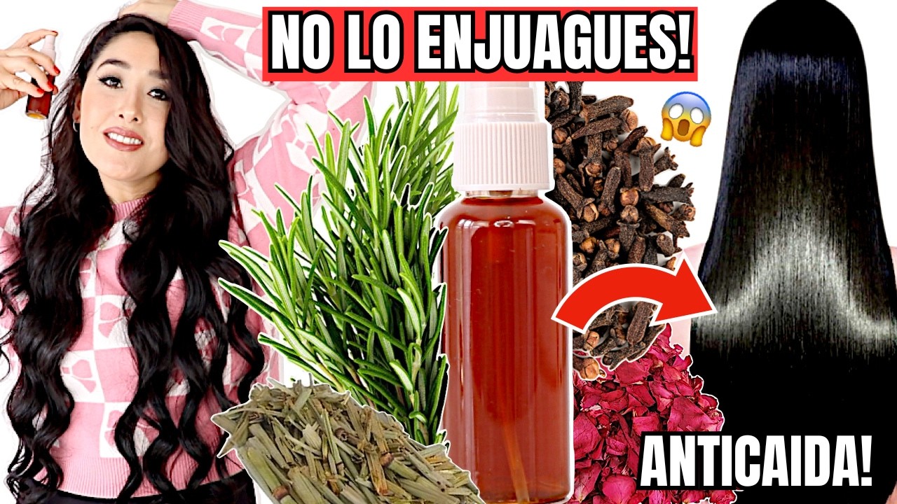 NO LO ENJUAGUES Y TU CABELLO NO DEJARA DE CRECER 😱 DETÉN LA CAÍDA DEL CABELLO Y CALVICIE✨❗️