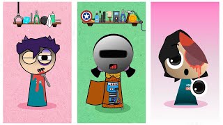 Oh No Help Thanos And The Doll Sprunki Doll X Sales Man And Sprunki Squid Game Thanos X Soldier